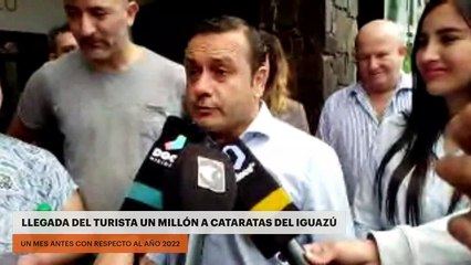 Llegada del turista un millón a Cataratas del Iguazú