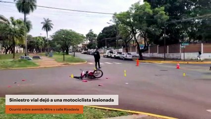 Siniestro vial dejó a una motociclista lesionada