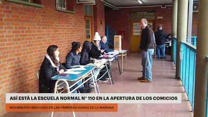 Así está la escuela Normal N° 110 en la apertura de los comicios