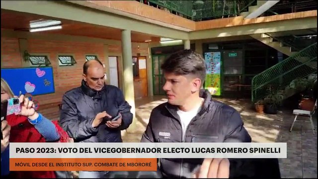 PASO 2023: voto del vicegobernador electo Lucas Romero Spinelli