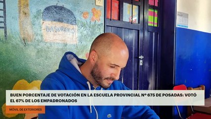 Las PASO transcurren con normalidad en la Escuela Nº1 "Félix de Azara" de Posadas