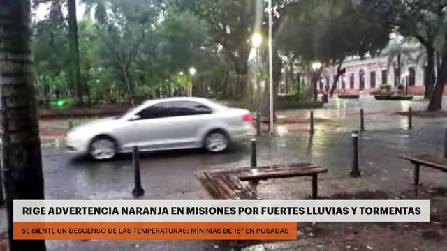Rige advertencia naranja en misiones por fuertes lluvias y tormentas