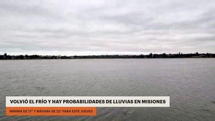 Volvió el frío y hay probabilidades de lluvias en Misiones