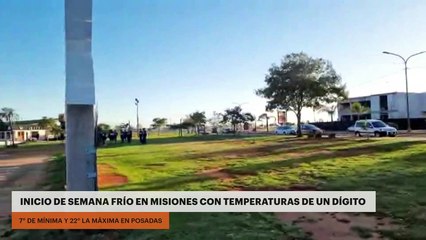 Inicio de semana frío en Misiones con temperaturas de un dígito
