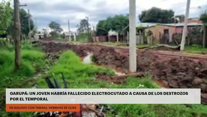 Garupá: un joven habría fallecido electrocutado a causa de los destrozos por el temporal