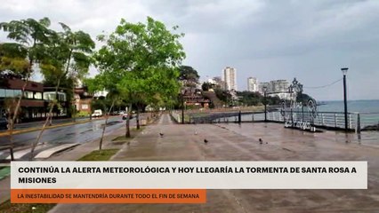Continúa la alerta meteorológica y hoy llegaría la tormenta de Santa Rosa a Misiones