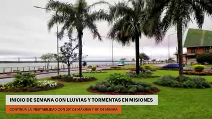 Inicio de semana con lluvias y tormentas en Misiones
