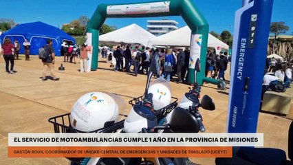 El servicio de motoambulancias cumple 1 año en la provincia de Misiones