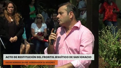 Acto de restitución del frontis jesuítico de San Ignacio