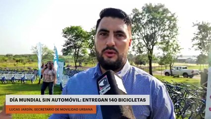 Día mundial sin automóvil: entregan 140 bicicletas