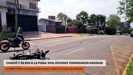 Chocó y se dio a la fuga: dos jóvenes terminaron heridos
