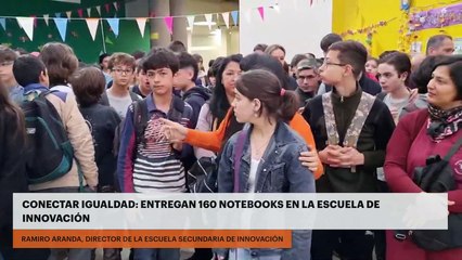 Conectar Igualdad: entregan 160 notebooks en la Escuela de Innovación