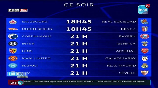 LOU BESS XIBAAR YI 15H GMT CE 03/10/2023 AVEC PAPE MAGUETTE BA #LERALTV