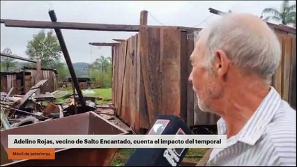 Adelino Rojas, vecino de Salto Encantado, cuenta el impacto del temporal