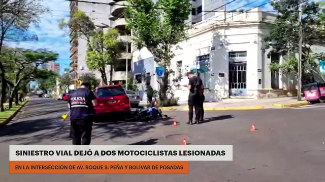 Posadas | Siniestro vial dejó a dos motociclistas lesionadas
