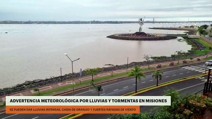 Advertencia meteorológica por lluvias y tormentas en Misiones