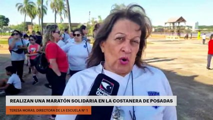 Realizan una maratón solidaria en la costanera de Posadas