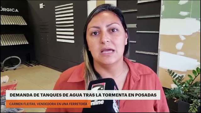 DEMANDA DE TANQUES DE AGUA TRAS LA TORMENTA EN POSADAS