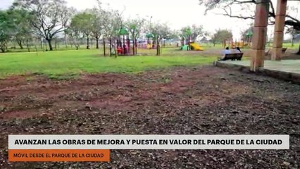 Avanzan las obras de mejora y puesta en valor del Parque de la Ciudad