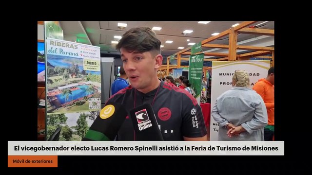 El vicegobernador electo Lucas Romero Spinelli asistió a la Feria de Turismo de Misiones