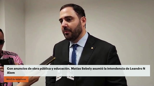 Con anuncios de obra pública y educación, Matías Sebely asumió la intendencia de Leandro N Alem