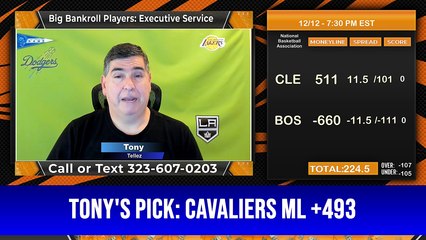 Predictive Modeling— NBA Picks Tonys Picks 12-12-2023