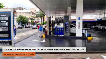 Las estaciones de servicio estarán cerradas en las fiestas