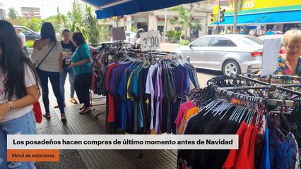 Los posadeños hacen compras de último momento antes de Navidad