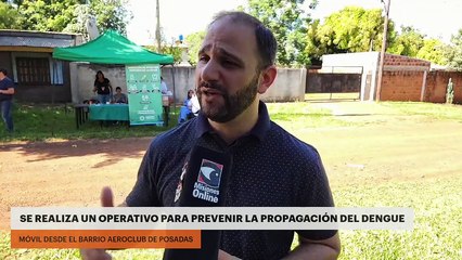 Posadas: se realiza un operativo para prevenir la propagación del Aedes Aegypti en el barrio Aeroclub