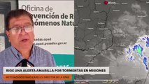 RIGE UNA ALERTA AMARILLA POR TORMENTAS EN MISIONES