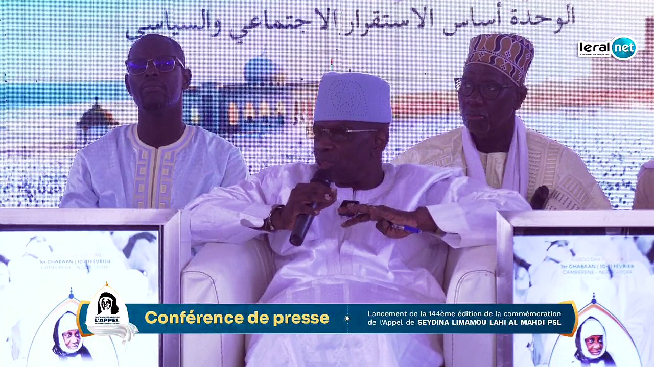 En direct: Conférence de presse de lancement des activités du 144e anniversaire de l’Appel de Seydina Limamou Lahi (PSL)