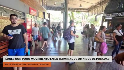 LUNES CON POCO MOVIMIENTO EN LA TERMINAL DE ÓMNIBUS DE POSADAS