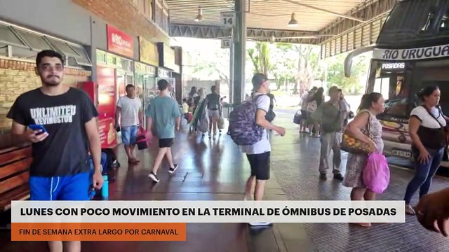 LUNES CON POCO MOVIMIENTO EN LA TERMINAL DE ÓMNIBUS DE POSADAS