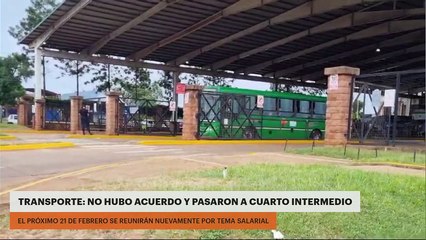 TRANSPORTE: NO HUBO ACUERDO Y PASARON A CUARTO INTERMEDIO