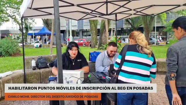 HABILITARON PUNTOS MÓVILES DE INSCRIPCIÓN AL BEG EN POSADAS