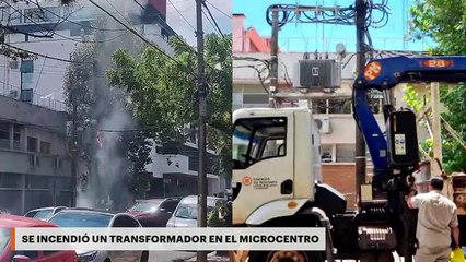 Se incendió un transformador en el microcentro de Posadas