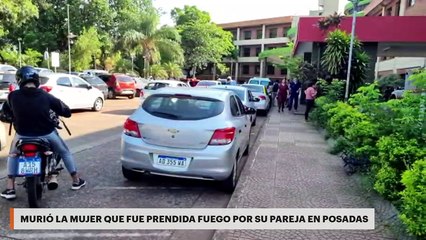Murió la mujer que fue prendida fuego por su pareja en Posadas