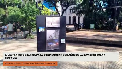 Realizan muestra fotográfica para conmemorar los dos años de la invasión rusa a Ucrania