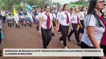 Apóstoles | Se realiza el acto y desfile en homenaje a los caídos y veteranos de la guerra de Malvinas