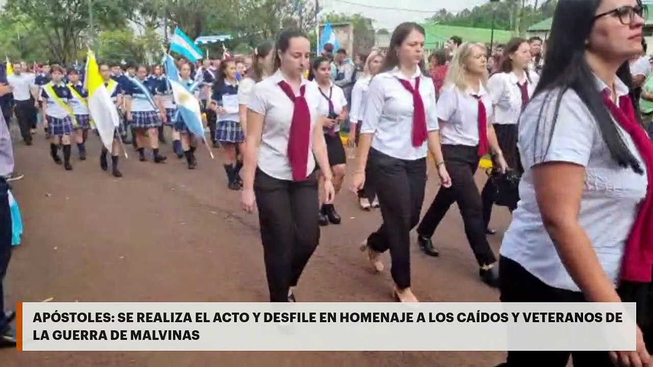 Apóstoles | Se realiza el acto y desfile en homenaje a los caídos y veteranos de la guerra de Malvinas