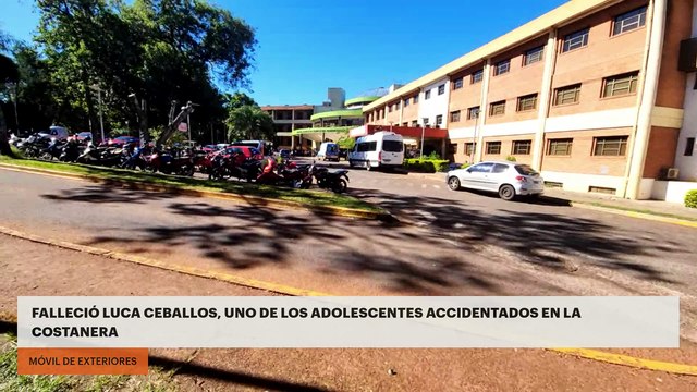 Posadas: Falleció Luca Ceballos, uno de los adolescentes accidentados en la Costanera