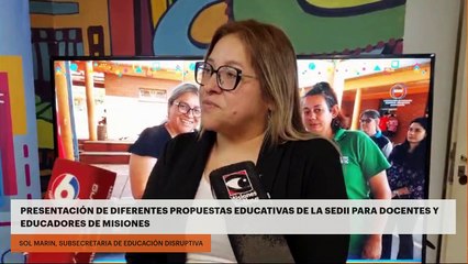 Presentación de diferentes propuestas educativas de la SEDII para docentes y educadores de Misiones