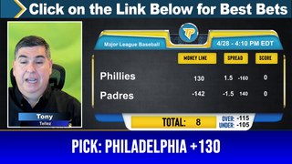 Part 3--2 MLB Picks Live Expert Free Picks with Tony T - Predictions, Tonys Picks 4/28/2024