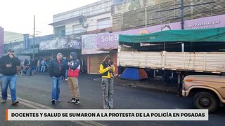 Docentes y salud se sumaron a la protesta de la policía en Posadas