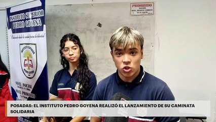 Posadas | El instituto Pedro Goyena realizó el lanzamiento de su caminata solidaria