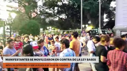 MANIFESTANTES SE MOVILIZARON EN CONTRA DE LA LEY BASES