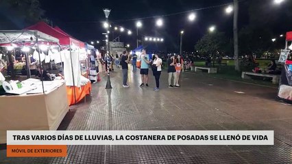 Tras varios días de lluvias, la Costanera de Posadas se llenó de vida