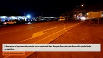 Liberaron el paso en el puente internacional San Roque González de Santa Cruz del lado argentino