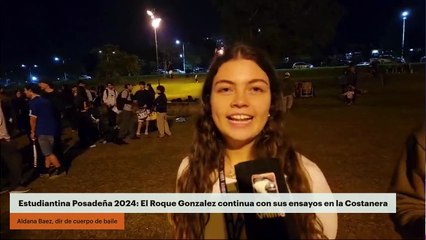 Estudiantina Posadeña 2024: El Roque Gonzalez continua con sus ensayos en la Costanera