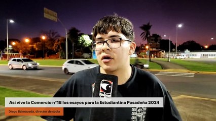 Así vive la Comercio n°18 los esayos para la Estudiantina Posadeña 2024
